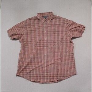 Van Huesen Men Orange Red Casual Button Down Size XL